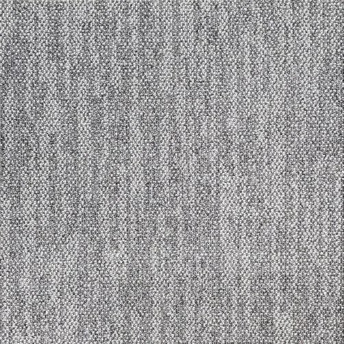 Square carpet tile in mid grey with a fine, flecked texture